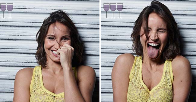[Photo] The change of facial expression nuances after drinking 1, 2 and 3 glasses of wine